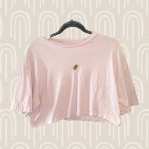 Cotton On pink semi-crop top